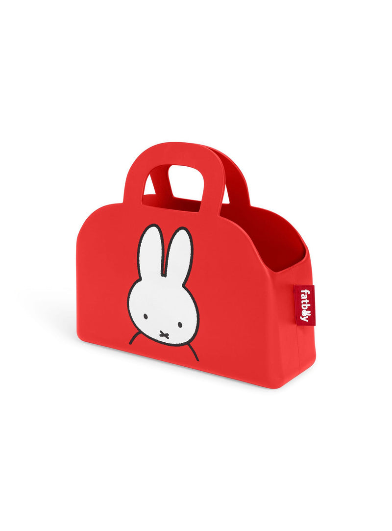 Sac Sjopper-Kees x Miffy rouge en EVA durable, léger et résistant à l’eau, idéal pour le rangement et le quotidien.