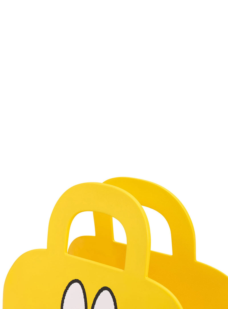 Sac en EVA jaune, résistant à l’eau et facile à nettoyer, avec une structure solide pour un usage quotidien.