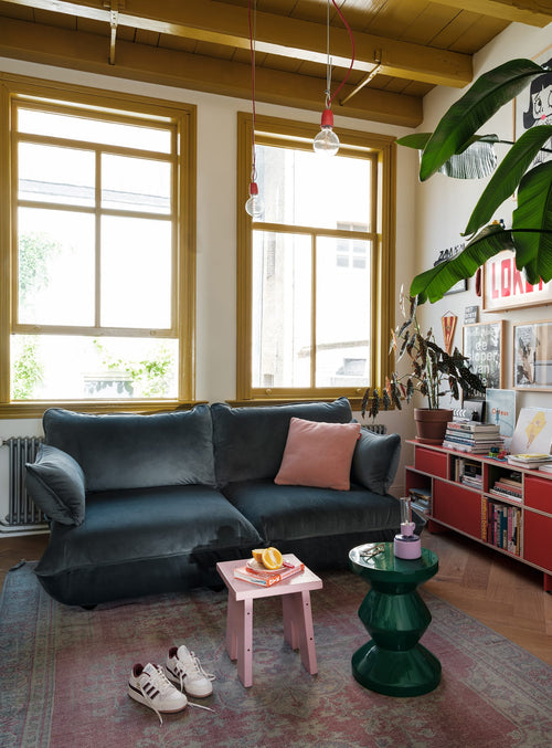 Sofa Fatboy Sumo 2 places Velvet sofa modulaire en velours recyclé durable élégant et confortable pour salon moderne.