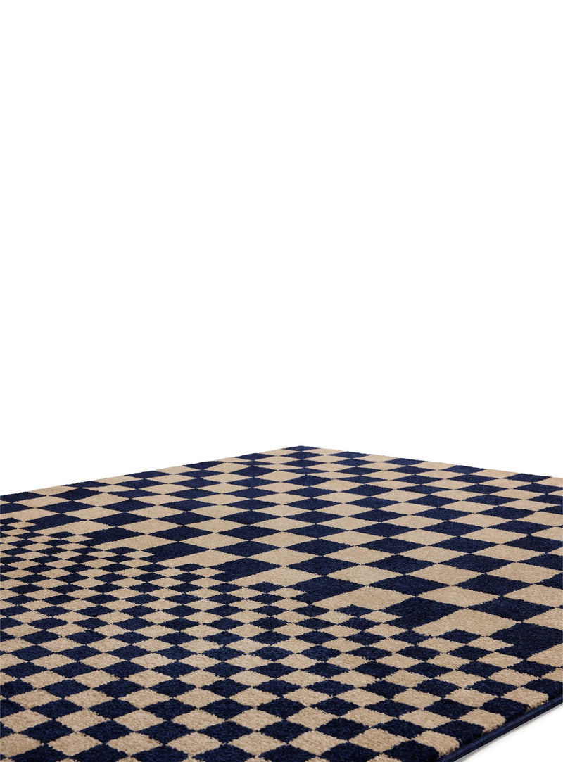 Tapis en polypropylène résistant au motif contemporain, idéal pour le salon, la chambre ou le bureau.