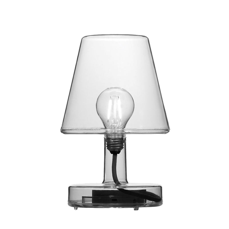 Fatboy Transloetje, lampe de table DEL au design transparent, portable et rechargeable, gris